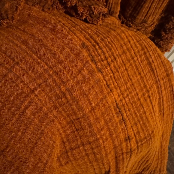 Free People Sunday Stroll Orange Bohemian cotton Maxi Dress 😍 - Picture 12 of 14